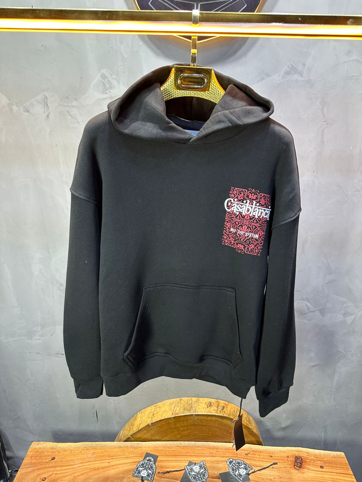SWEAT CAPUCH NOIR CASABLANCA 7521 - ZG PREMIUM