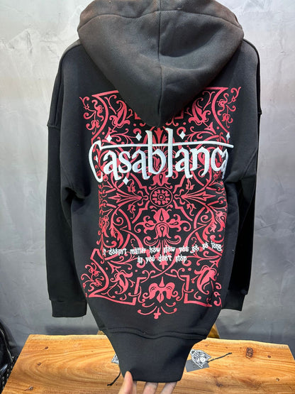 SWEAT CAPUCH NOIR CASABLANCA 7521 - ZG PREMIUM