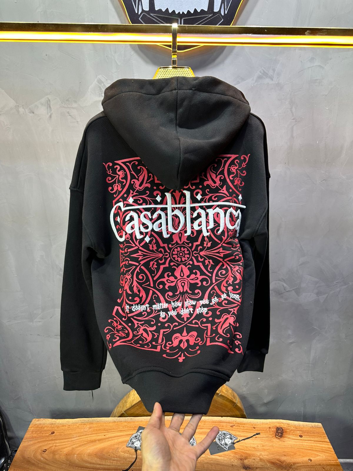 SWEAT CAPUCH NOIR CASABLANCA 7521 - ZG PREMIUM