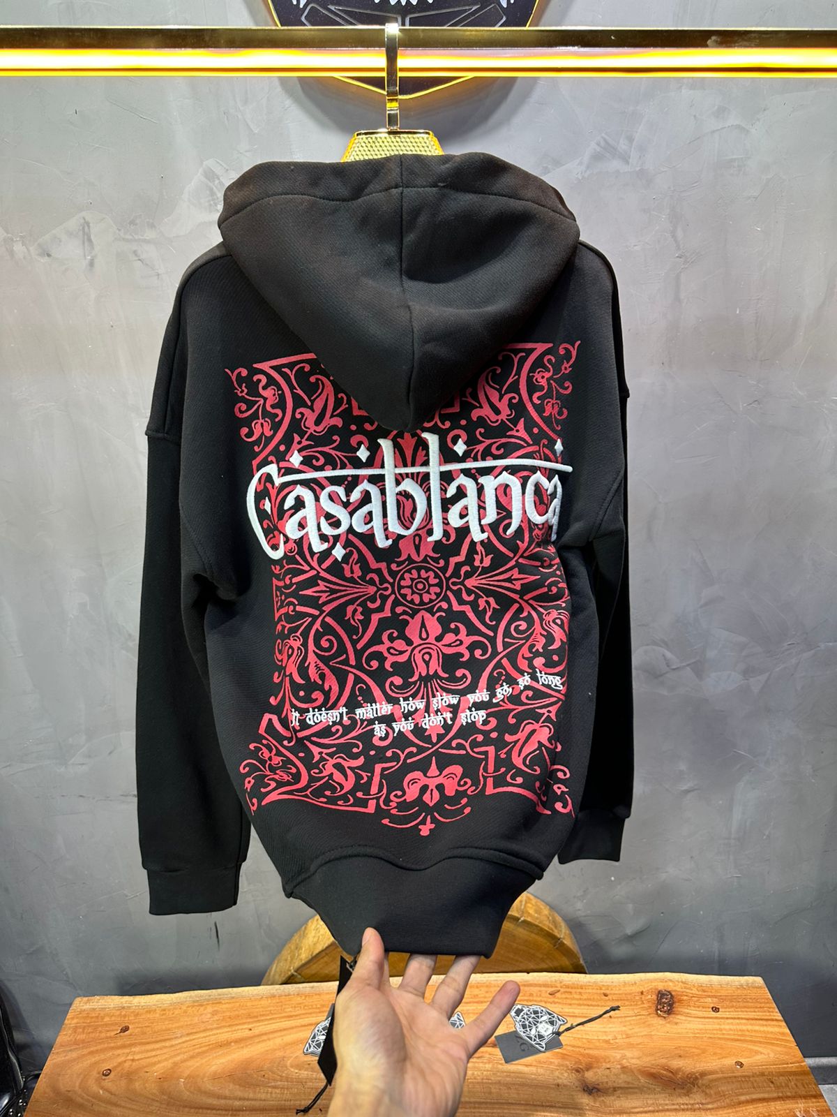 SWEAT CAPUCH NOIR CASABLANCA 7521 - ZG PREMIUM