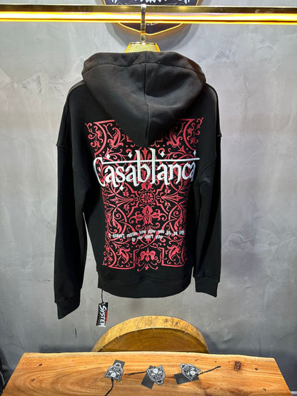 SWEAT CAPUCH NOIR CASABLANCA 7521 - ZG PREMIUM