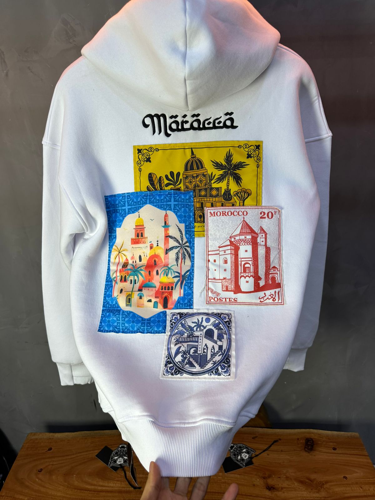 SWEAT A CAPUCH BLANC 7853 - ZG PREMIUM