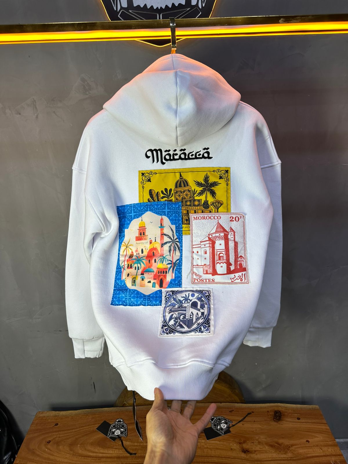 SWEAT A CAPUCH BLANC 7853 - ZG PREMIUM