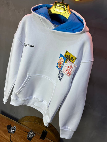 SWEAT A CAPUCH BLANC 7853 - ZG PREMIUM