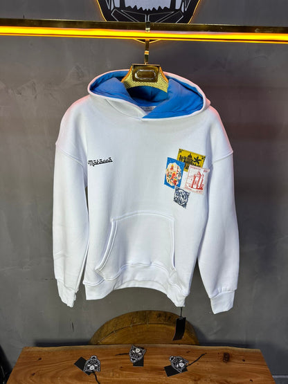 SWEAT A CAPUCH BLANC 7853 - ZG PREMIUM