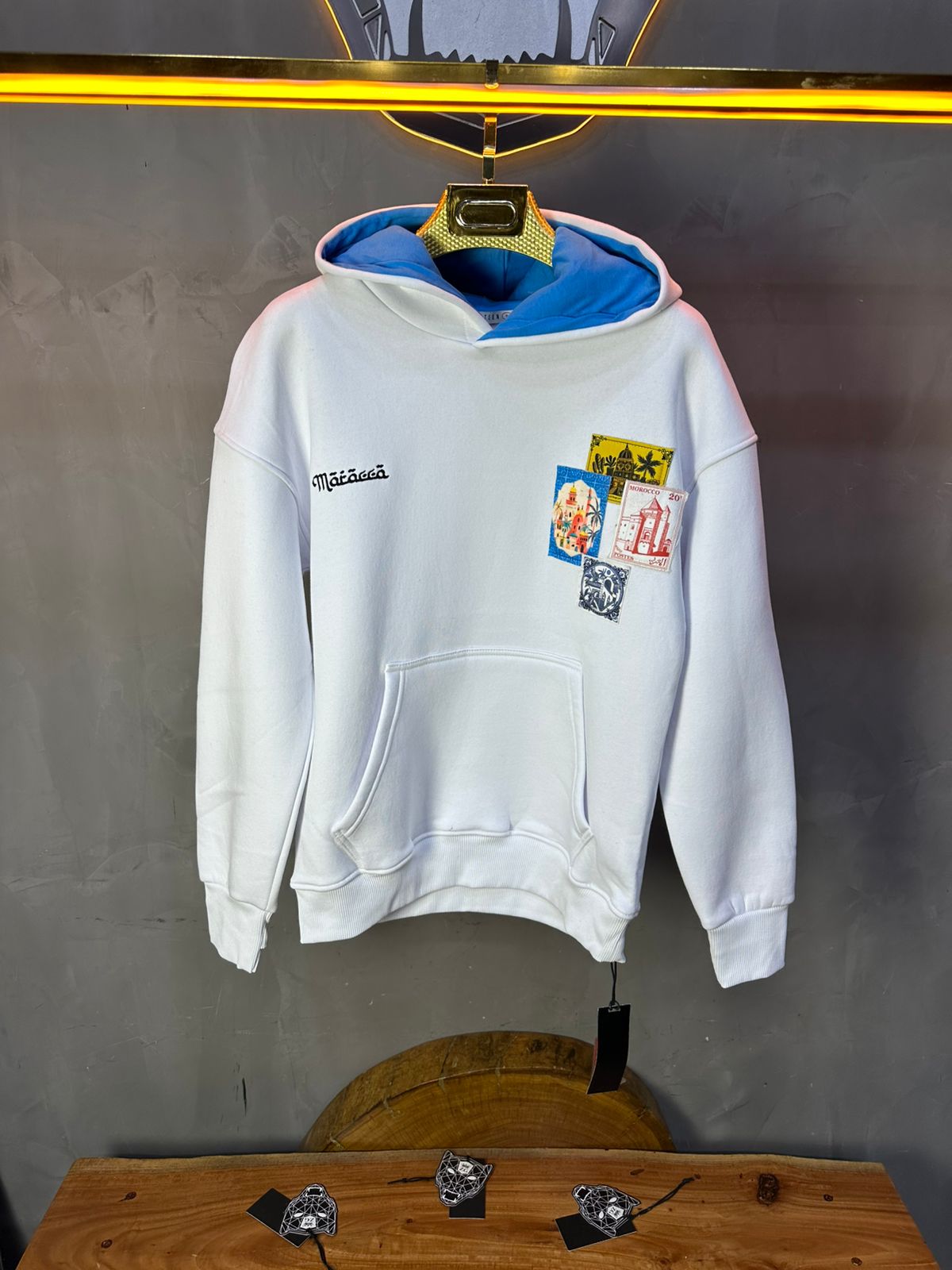 SWEAT A CAPUCH BLANC 7853 - ZG PREMIUM