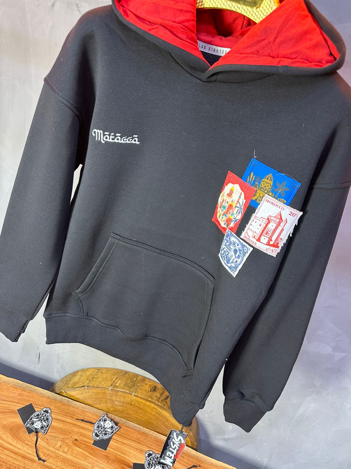 SWEAT A CAPUCH NOIR 7853 - ZG PREMIUM