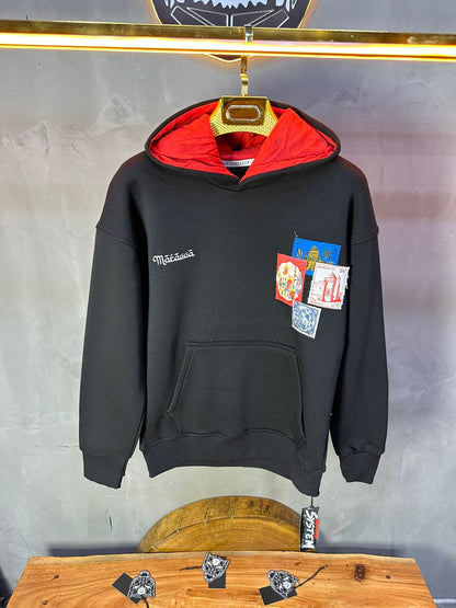 SWEAT A CAPUCH NOIR 7853 - ZG PREMIUM