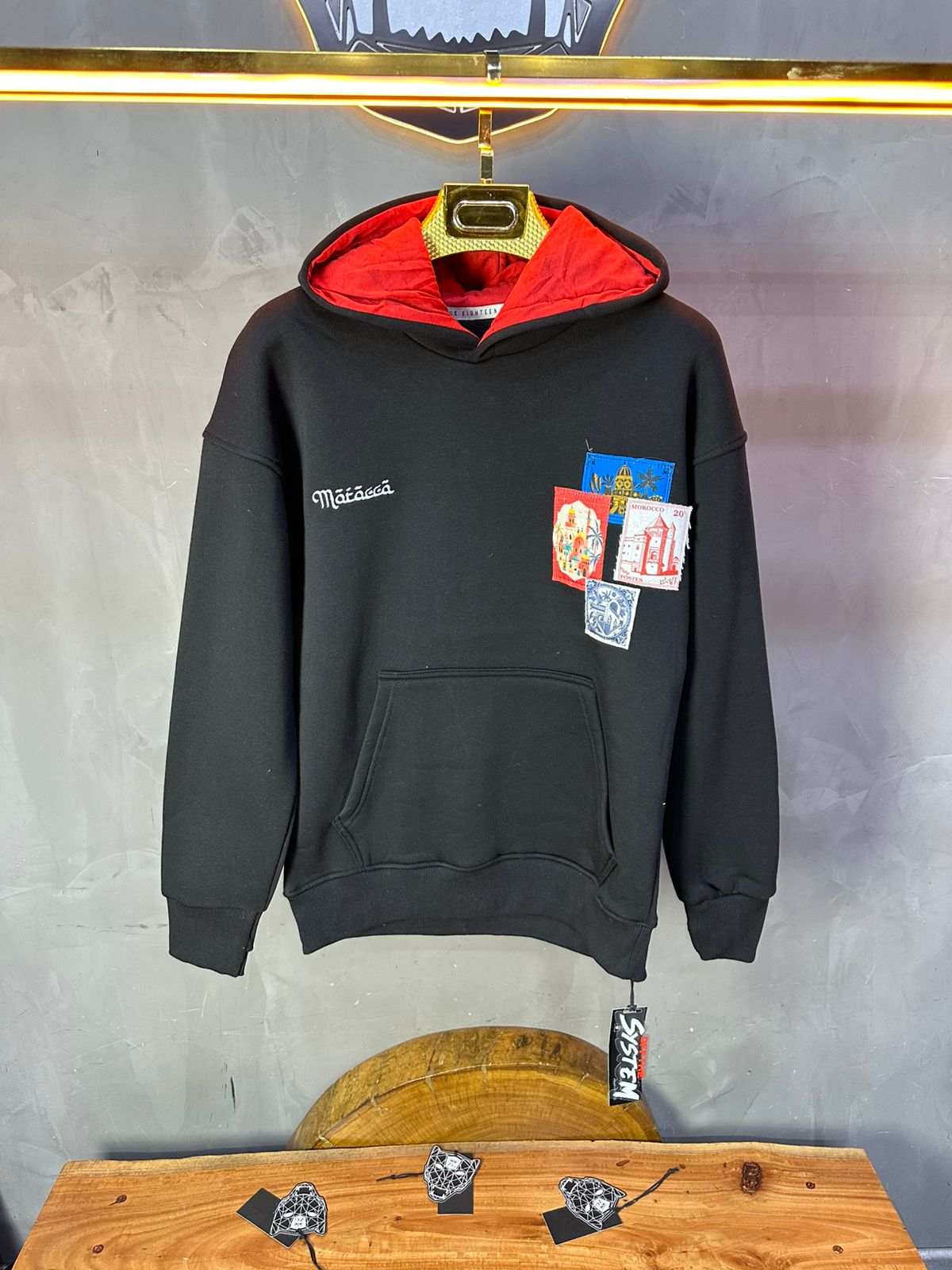 SWEAT A CAPUCH NOIR 7853 - ZG PREMIUM