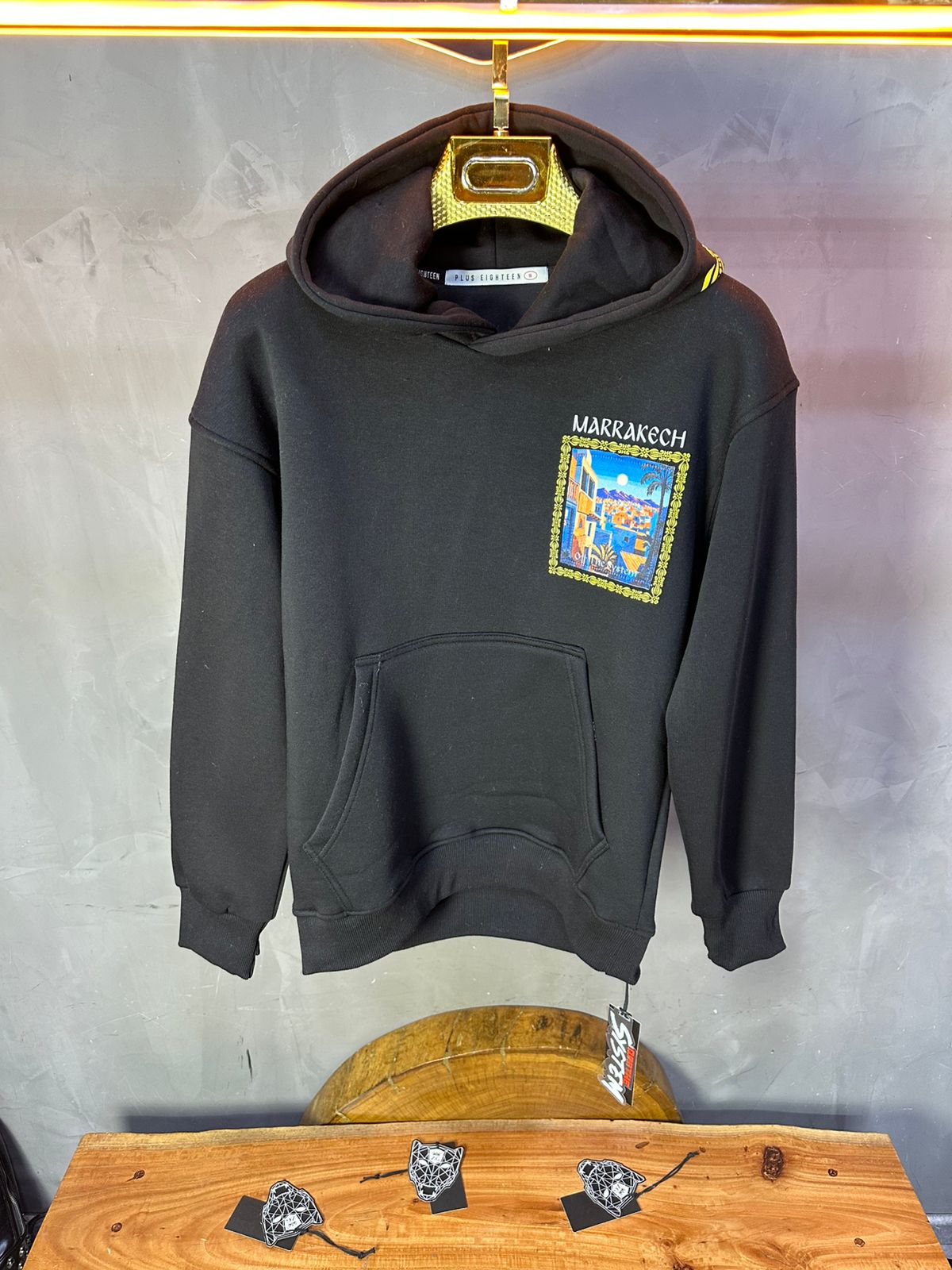 SWEAT A CAPUCH NOIR 7856 - ZG PREMIUM