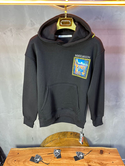 SWEAT A CAPUCH NOIR 7856 - ZG PREMIUM