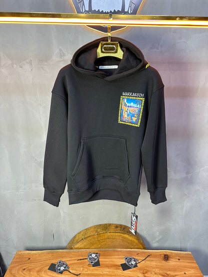 SWEAT A CAPUCH NOIR 7856 - ZG PREMIUM