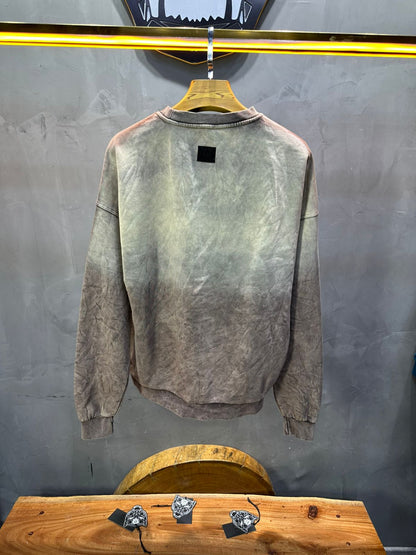 Sweat-shirt Tie - Dye Vert Olive 2693 - ZG PREMIUM