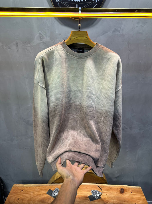Sweat-shirt Tie - Dye Vert Olive 2693 - ZG PREMIUM