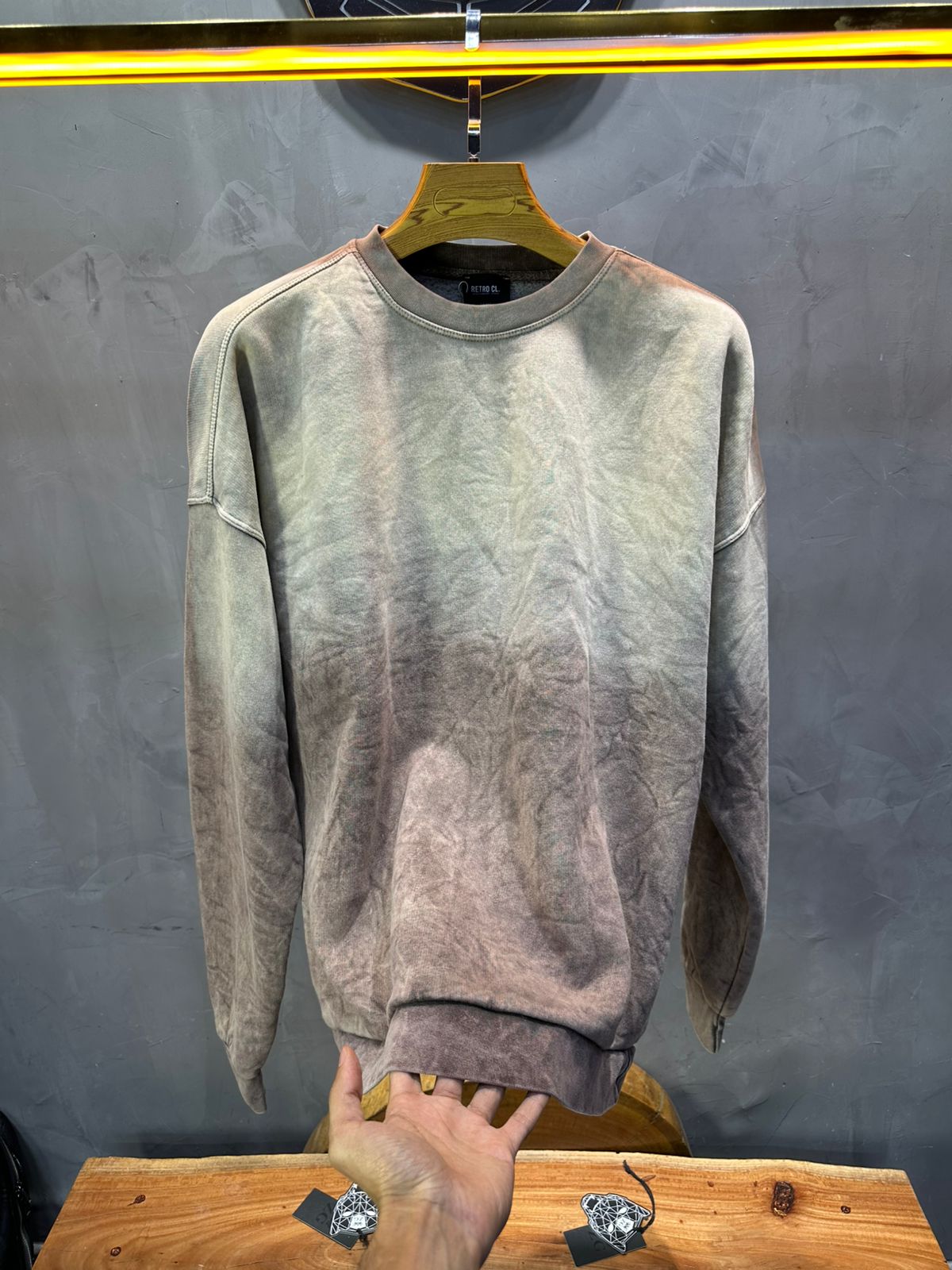 Sweat-shirt Tie - Dye Vert Olive 2693 - ZG PREMIUM