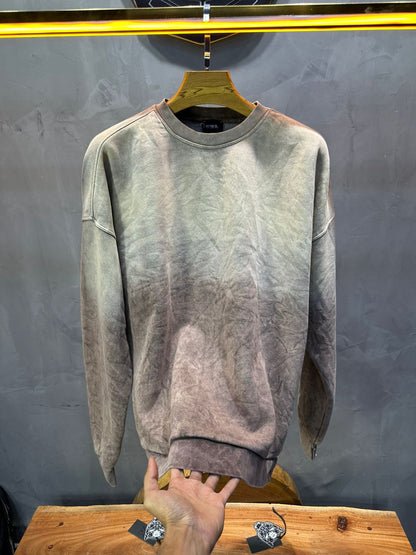 Sweat-shirt Tie - Dye Vert Olive 2693 - ZG PREMIUM