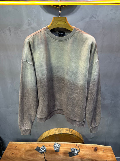 Sweat-shirt Tie - Dye Vert Olive 2693 - ZG PREMIUM
