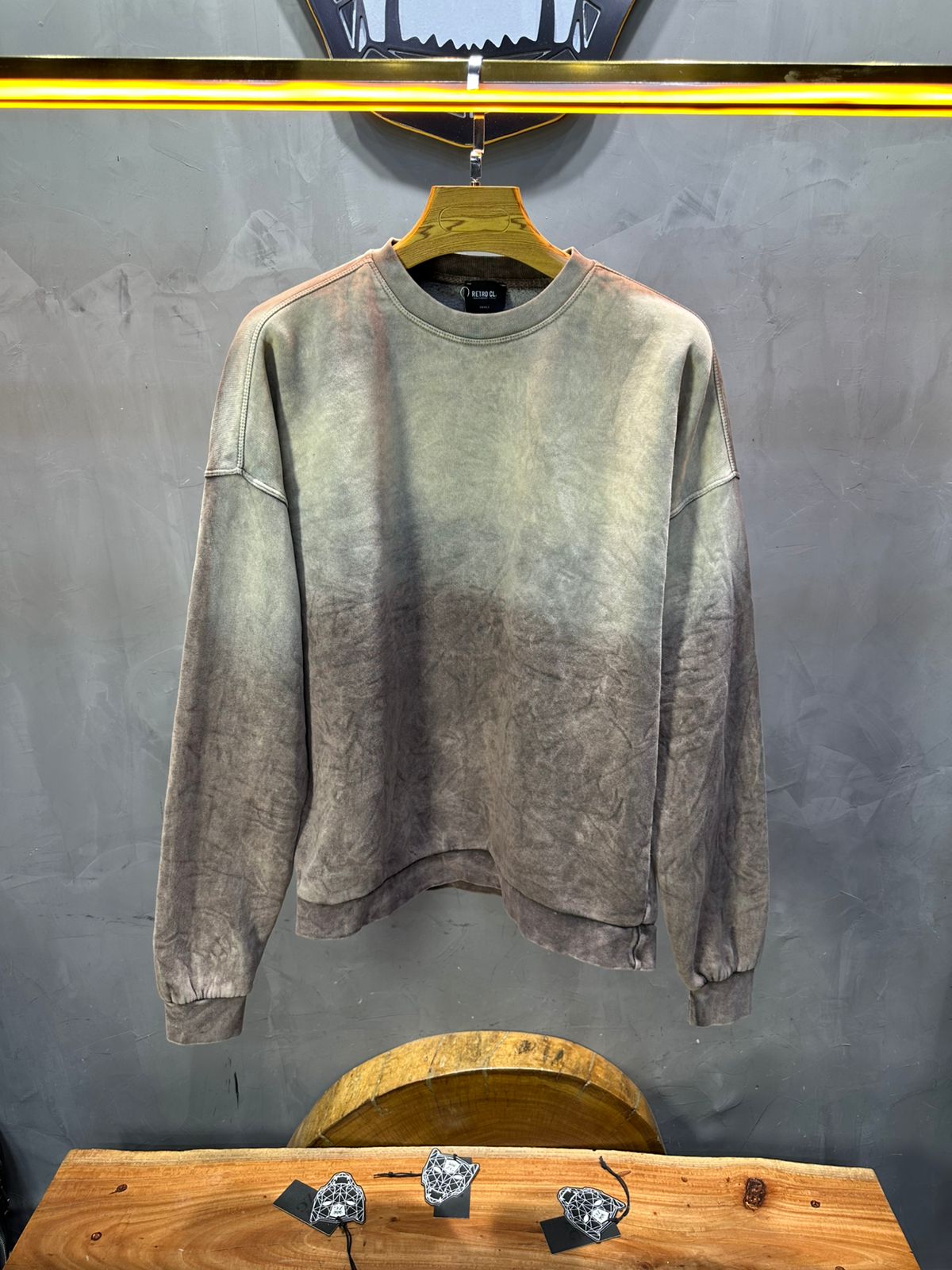 Sweat-shirt Tie - Dye Vert Olive 2693 - ZG PREMIUM
