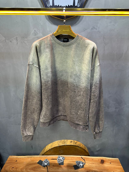 Sweat-shirt Tie - Dye Vert Olive 2693 - ZG PREMIUM