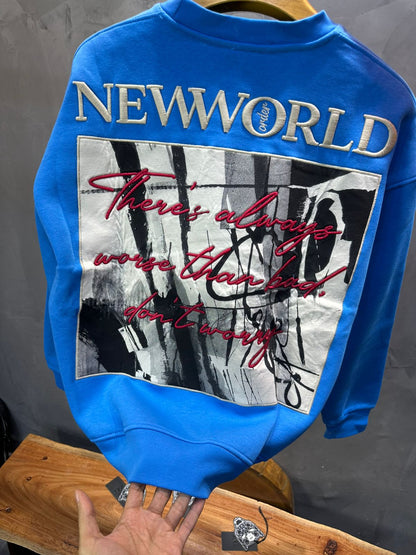 Sweat-shirt Bleu "NEWWORLD" - ZG PREMIUM