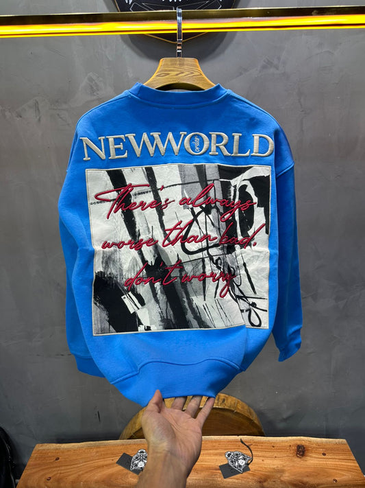 Sweat-shirt Bleu "NEWWORLD" - ZG PREMIUM