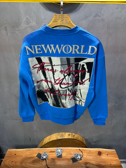 Sweat-shirt Bleu "NEWWORLD" - ZG PREMIUM