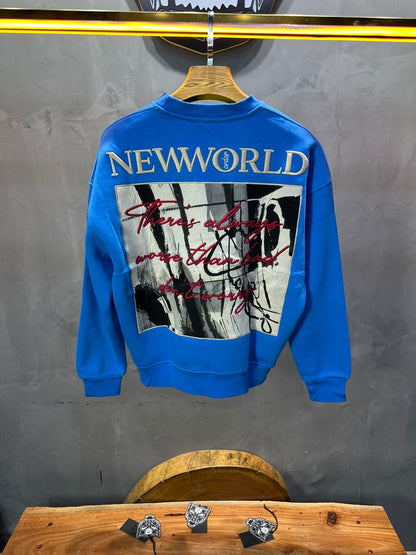 Sweat-shirt Bleu "NEWWORLD" - ZG PREMIUM