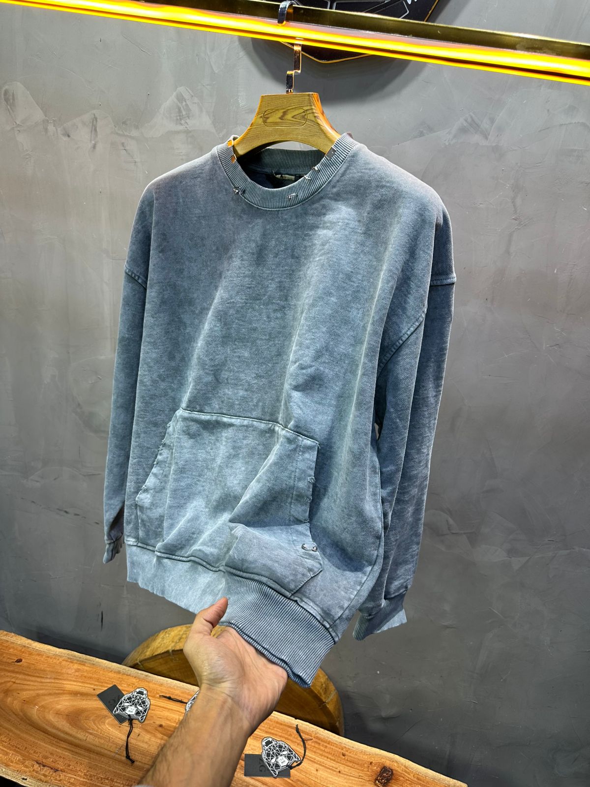Sweat-shirt gris jacey jace - ZG PREMIUM