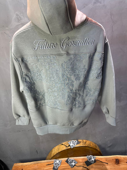 Hoodie régular size gris "Future Generation" - ZG PREMIUM