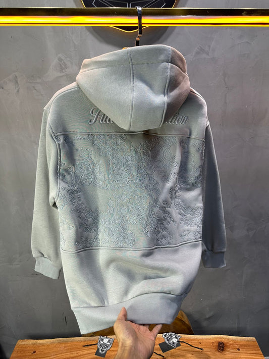 Hoodie régular size gris "Future Generation" - ZG PREMIUM