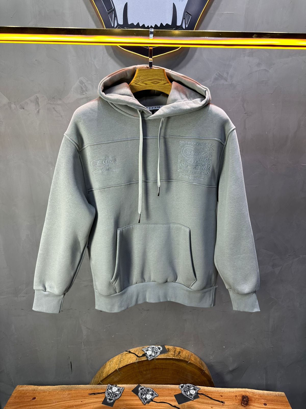 Hoodie régular size gris "Future Generation" - ZG PREMIUM