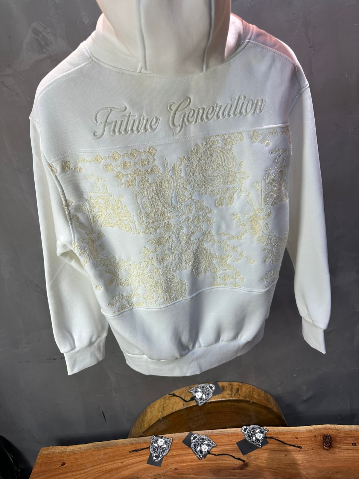 Hoodie régular size blanc "Future Generation" - ZG PREMIUM