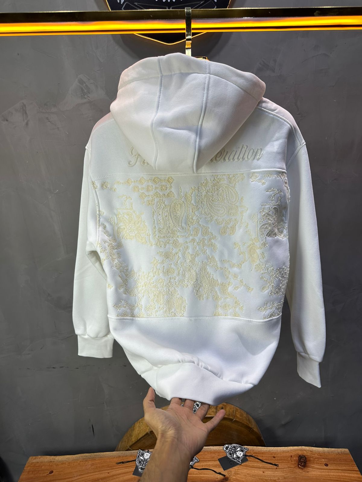 Hoodie régular size blanc "Future Generation" - ZG PREMIUM