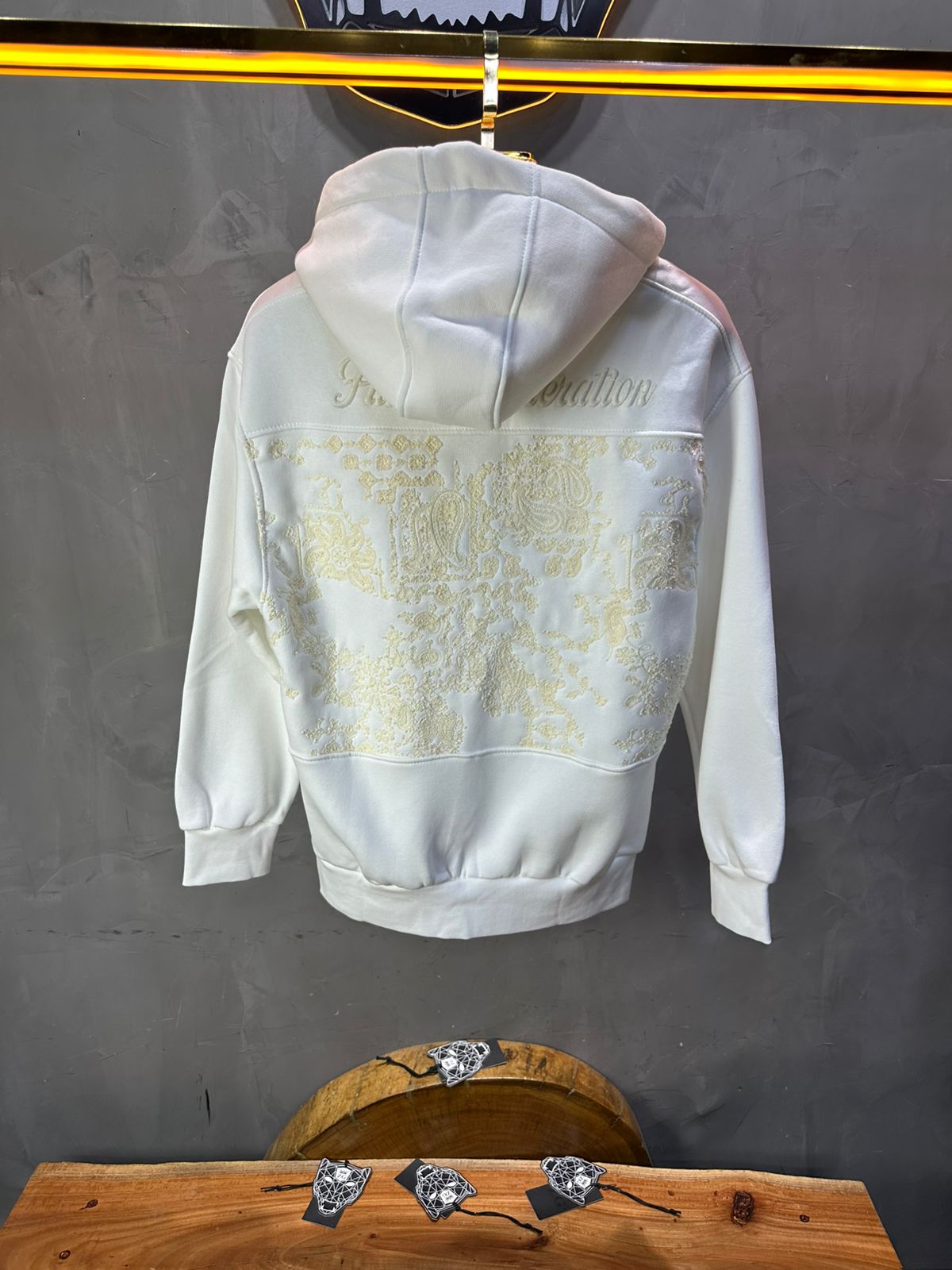 Hoodie régular size blanc "Future Generation" - ZG PREMIUM