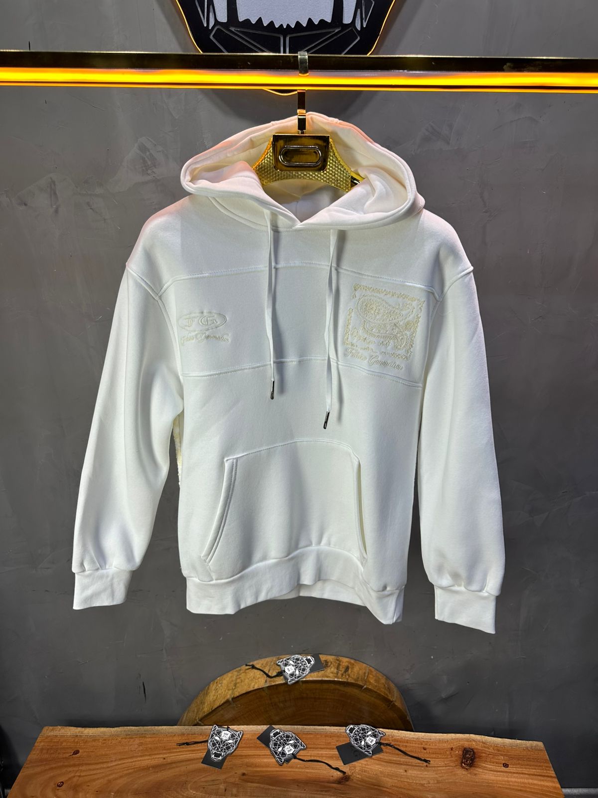 Hoodie régular size blanc "Future Generation" - ZG PREMIUM