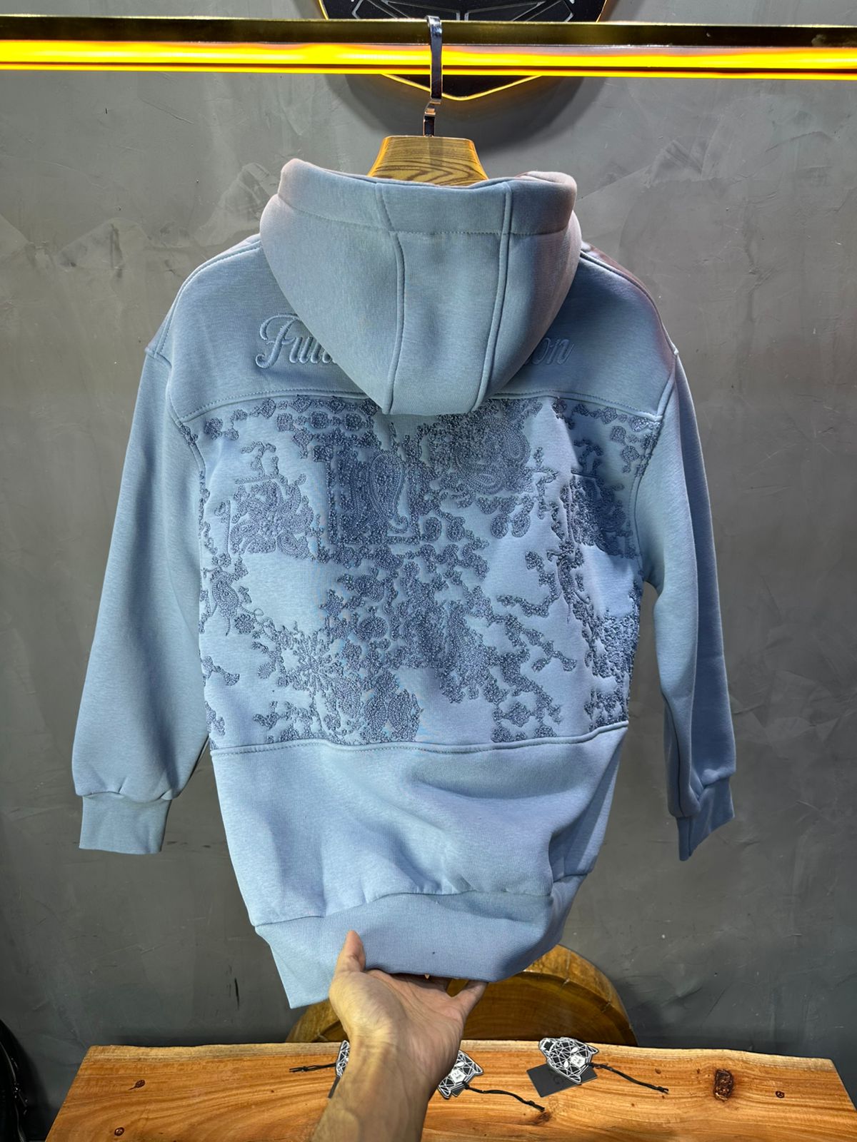Hoodie régular size blue "Future Generation" - ZG PREMIUM