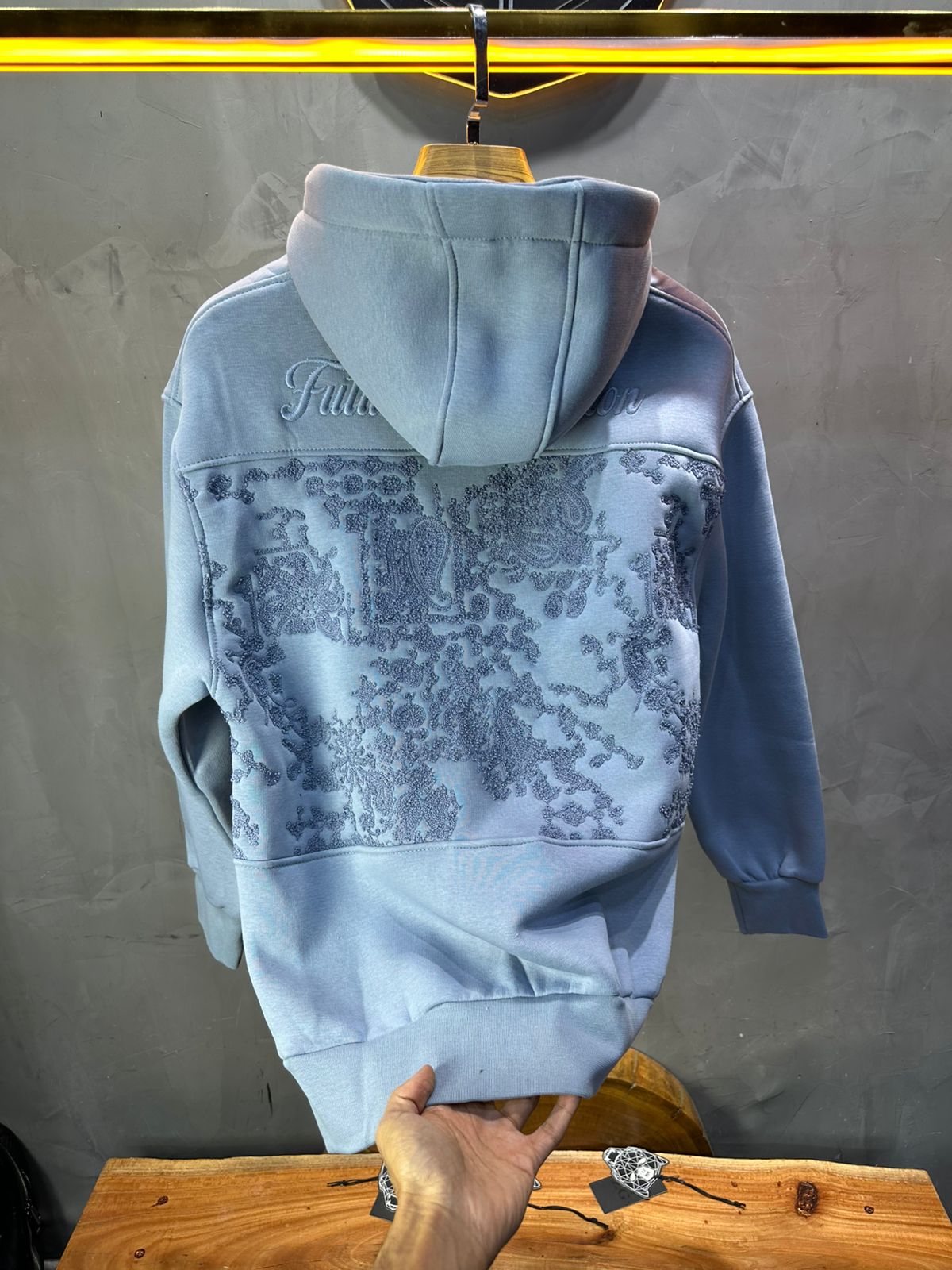 Hoodie régular size blue "Future Generation" - ZG PREMIUM