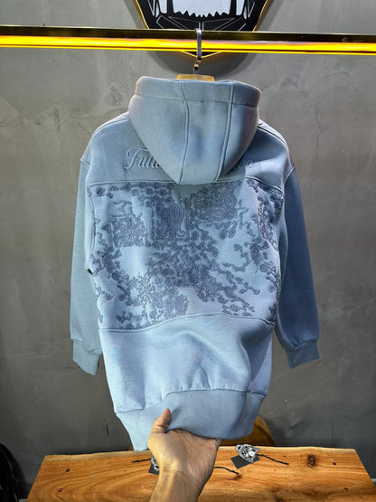 Hoodie régular size blue "Future Generation" - ZG PREMIUM