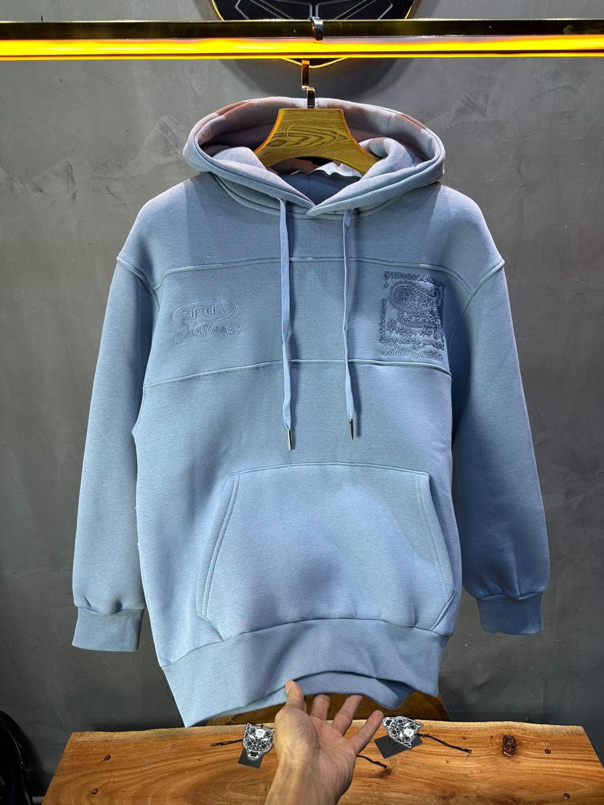 Hoodie régular size blue "Future Generation" - ZG PREMIUM