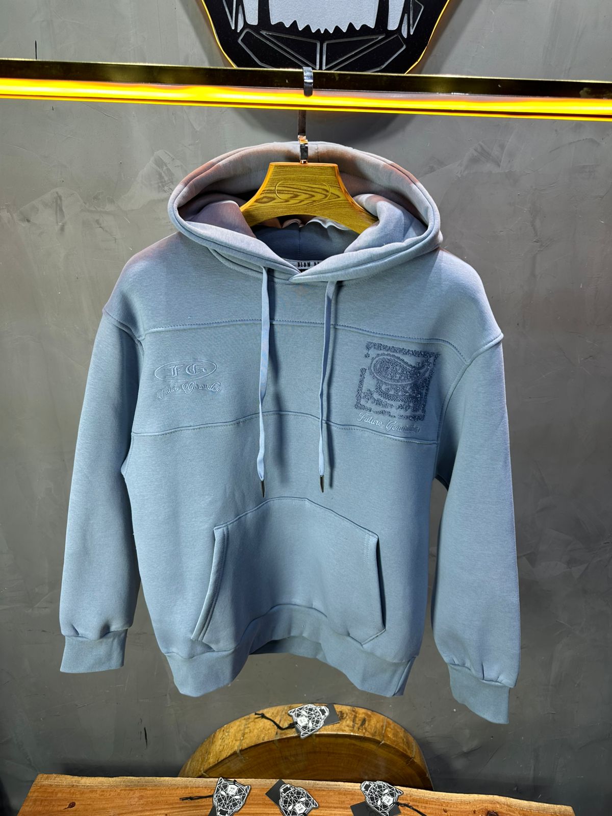 Hoodie régular size blue "Future Generation" - ZG PREMIUM
