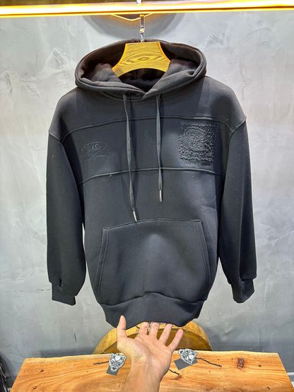Hoodie régular size noire "Future Generation" - ZG PREMIUM