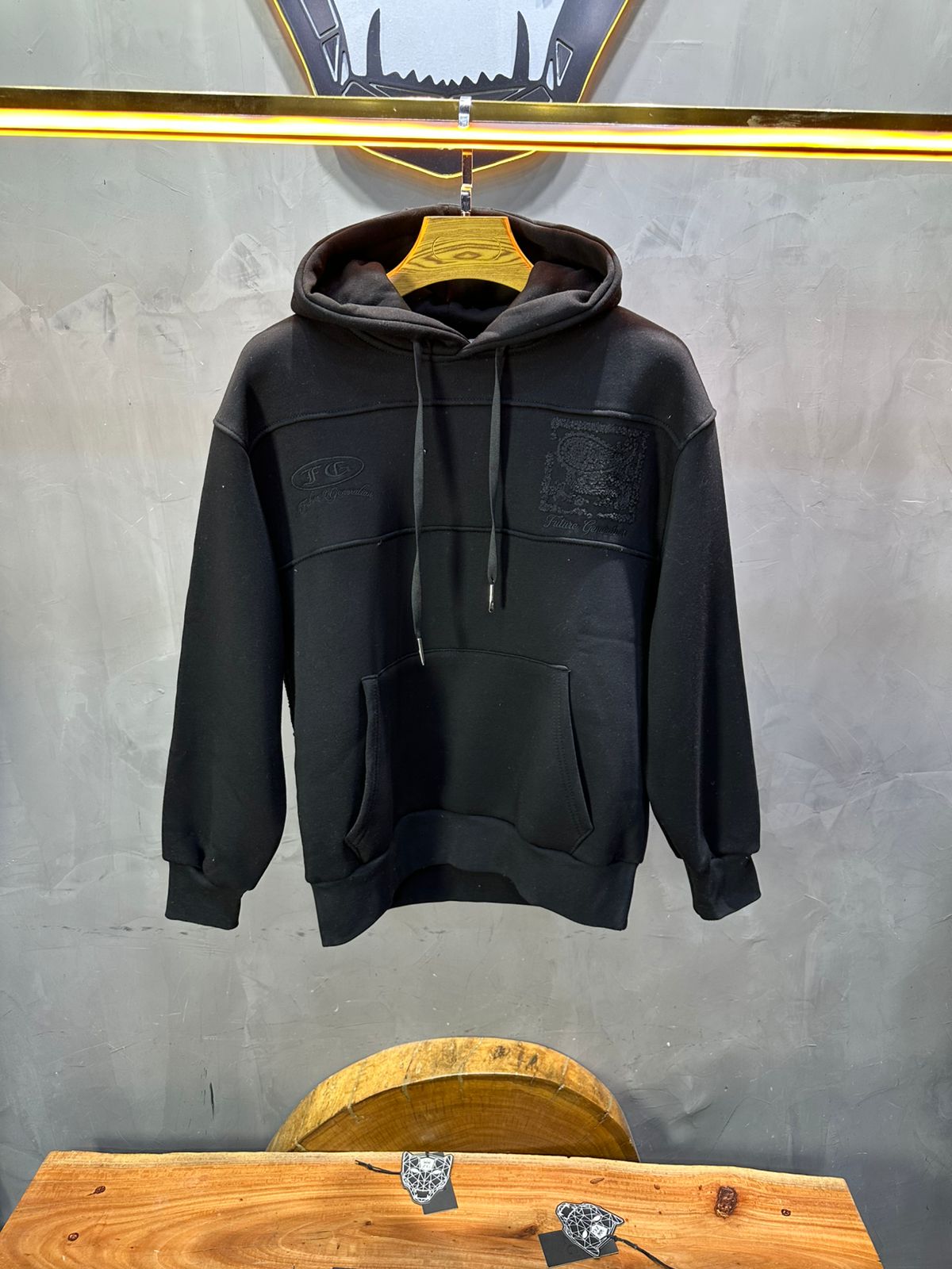 Hoodie régular size noire "Future Generation" - ZG PREMIUM