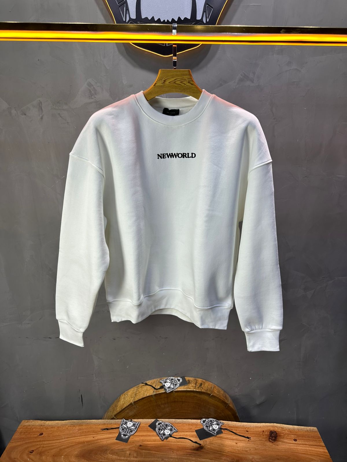 Sweat-shirt Blanc "NEWWORLD" - ZG PREMIUM