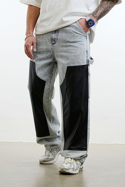 Jeans baggy large en denim gris ES3058 - ZG PREMIUM