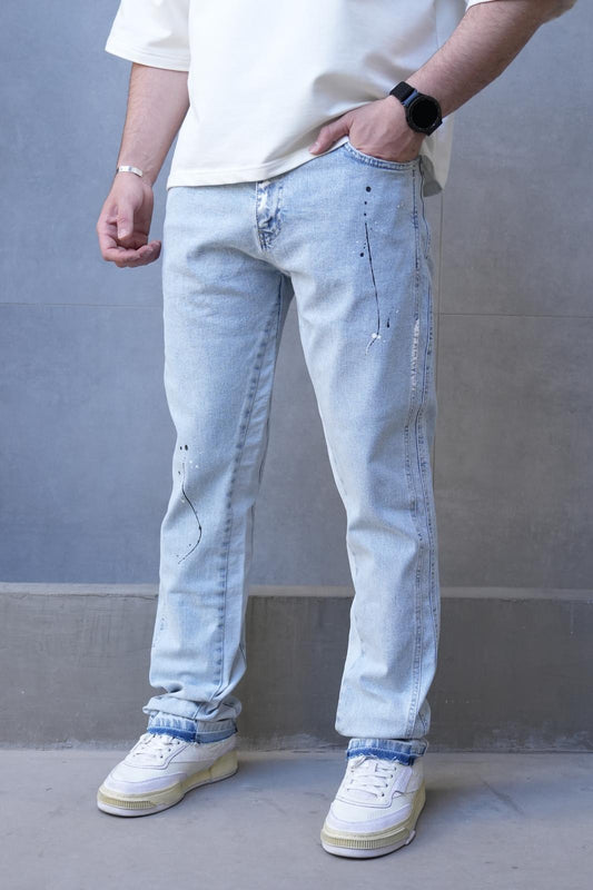 Jeans Large Bleu Très Clair C1247