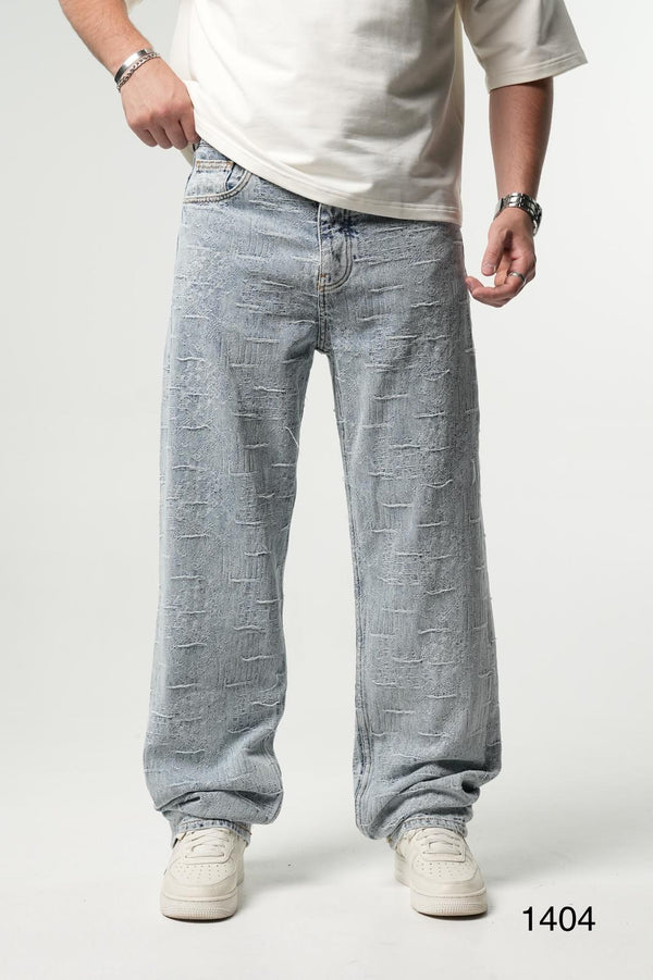 Jeans Large blue Très Déchiré C1404