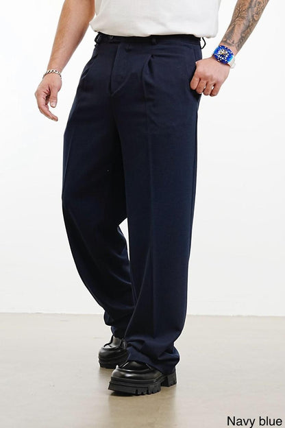 Pantalon Large bleu marine à Plis BGY1029 - ZG PREMIUM