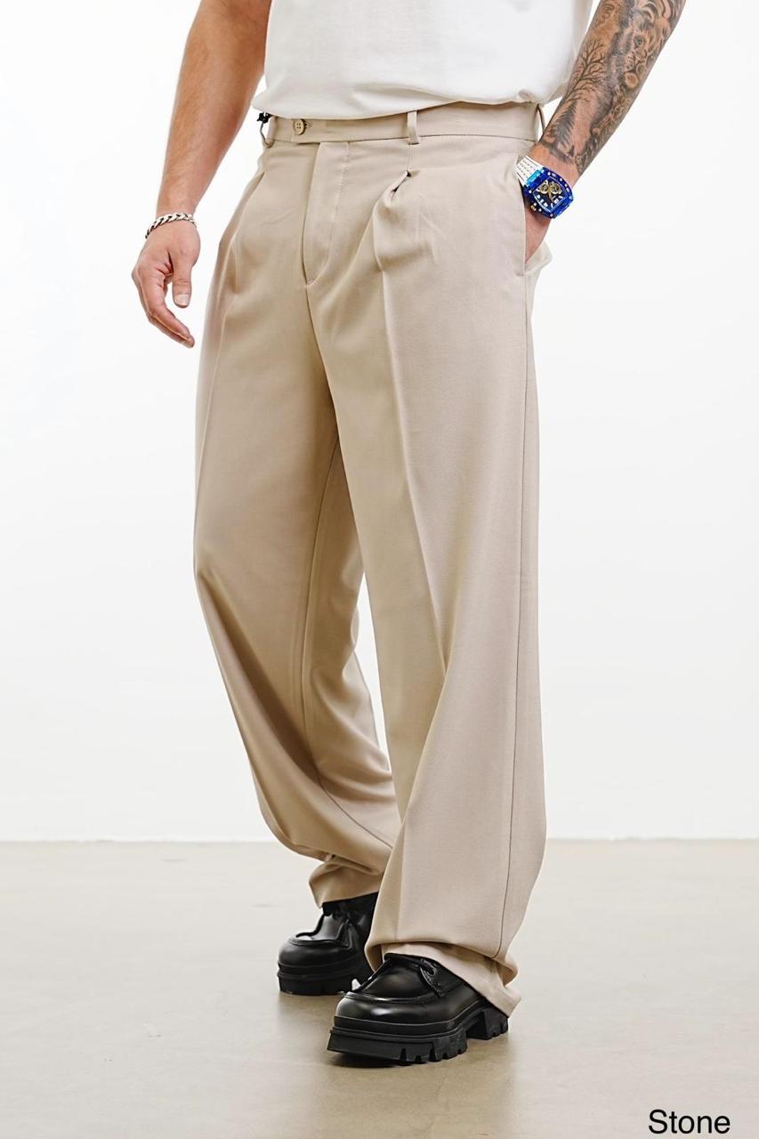 Pantalon Large beige à Plis BGY1029 - ZG PREMIUM