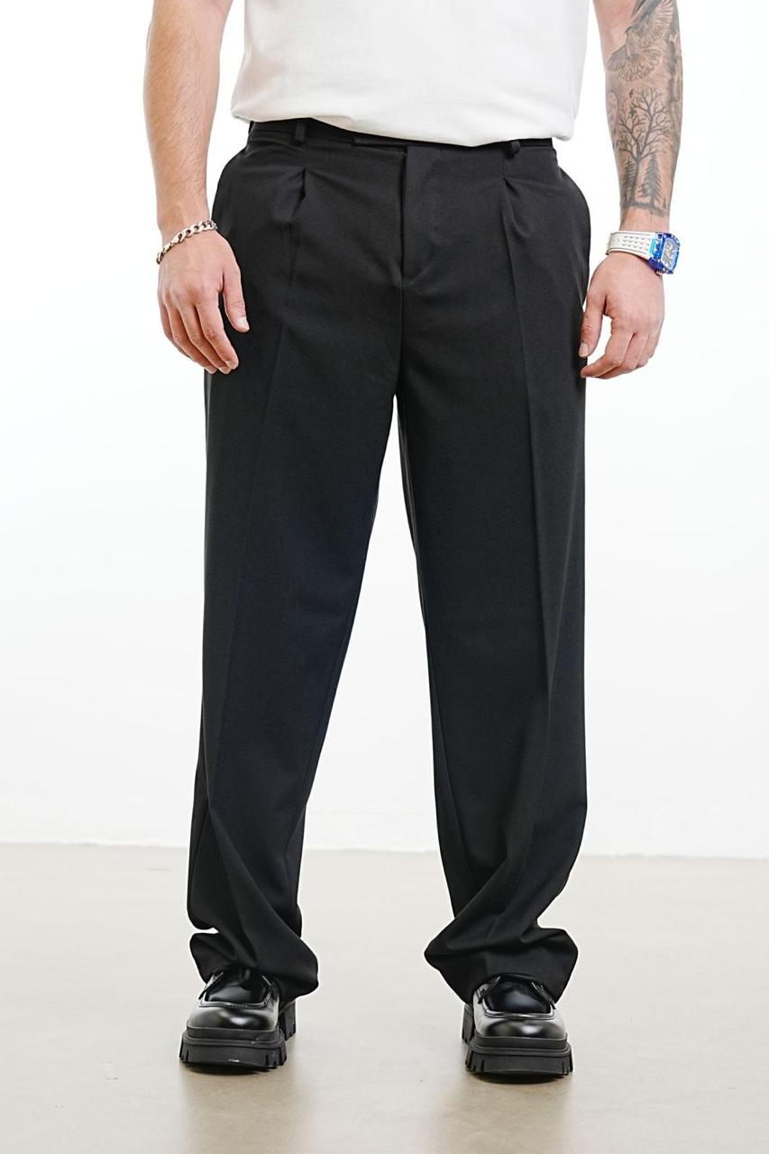 Pantalon Large noire à Plis BGY1029 - ZG PREMIUM