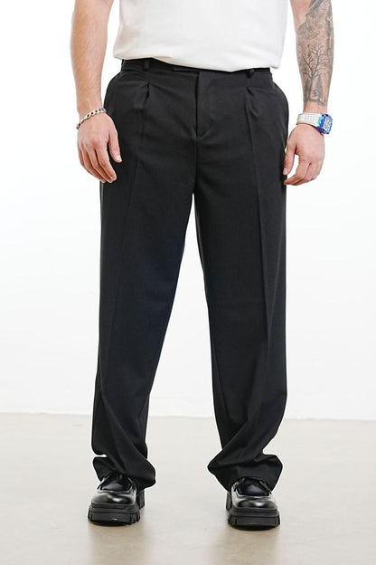 Pantalon Large noire à Plis BGY1029 - ZG PREMIUM